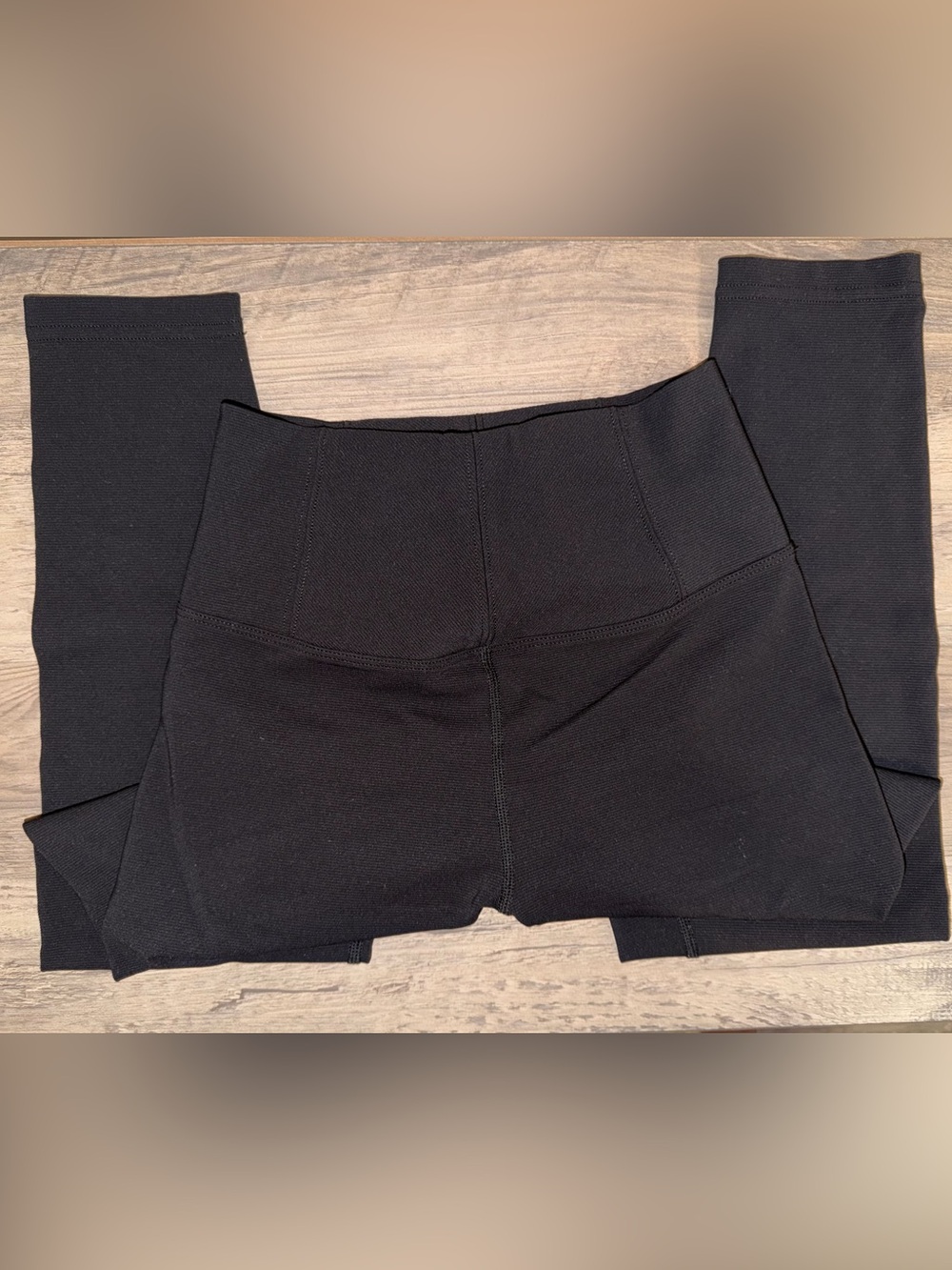 Aerie Offline High-Wasted Ribbed Leggings Black